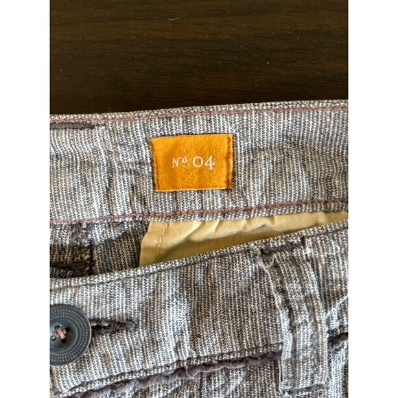 Pilcro Womens Size 4 Light Grey Gray Linen Blend Pants Trousers Anthropologie - Picture 4 of 5